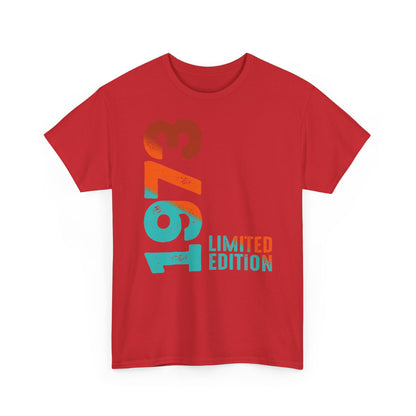 Limited Edition 1973 Geburtstag Orange-Blau T-Shirt