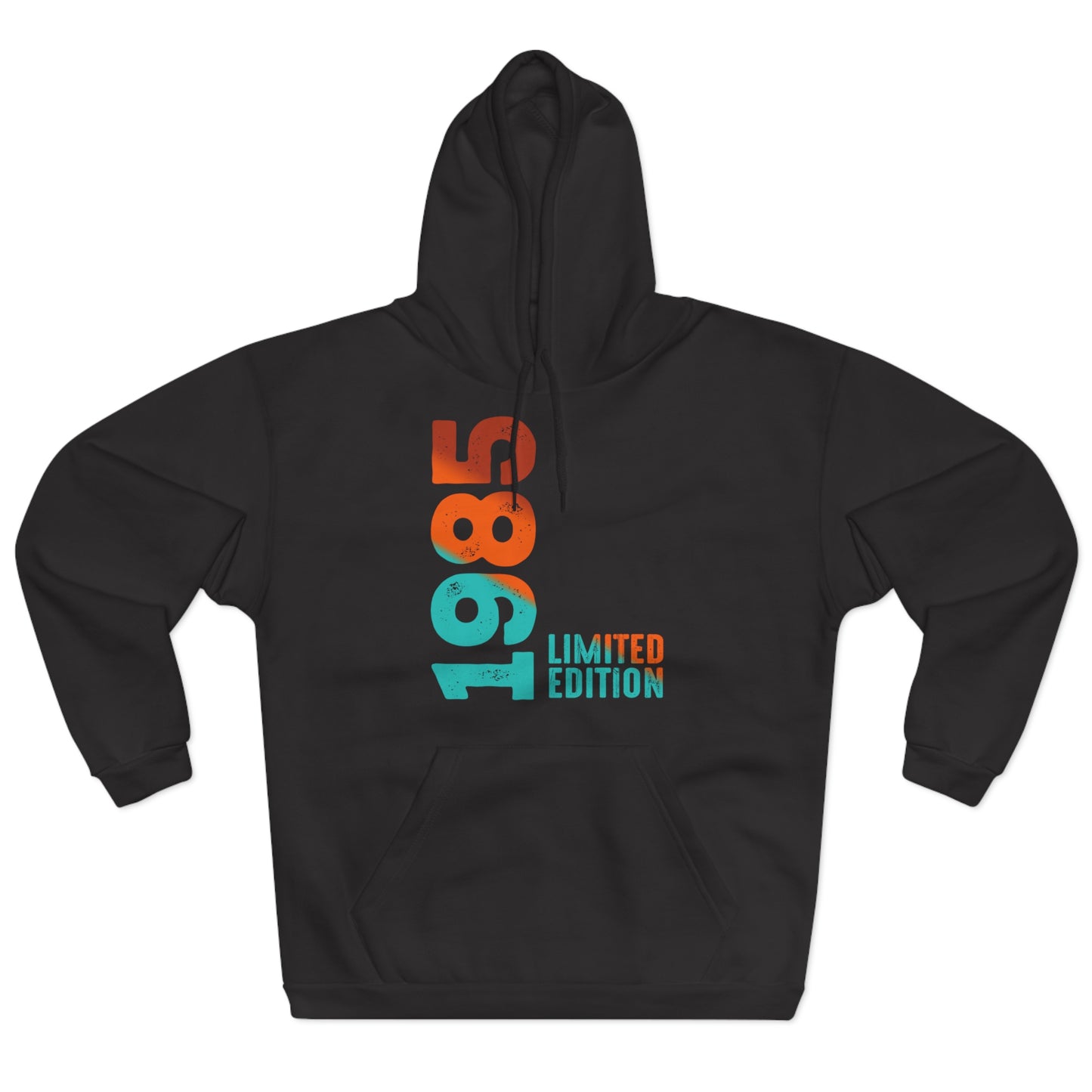 Limited Edition 1985 Geburtstag Orange-Blau Pullover Hoodie