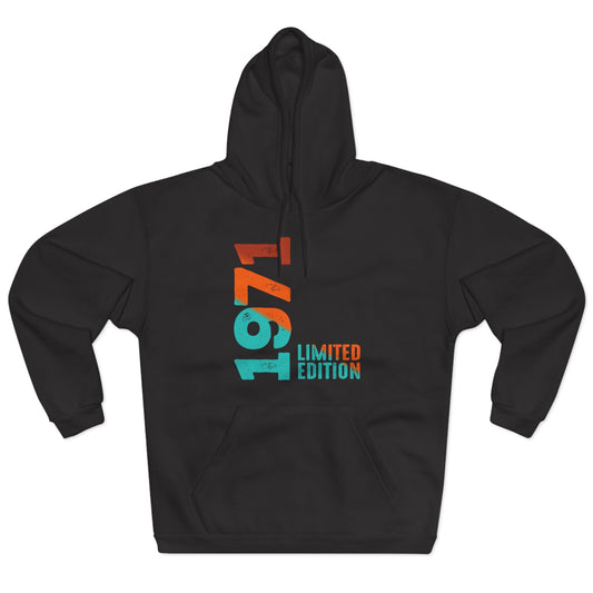 Limited Edition 1971 Geburtstag Orange-Blau Pullover Hoodie