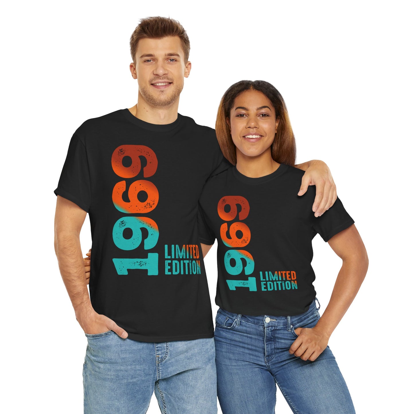 Limited Edition 1969 Geburtstag Orange-Blau T-Shirt