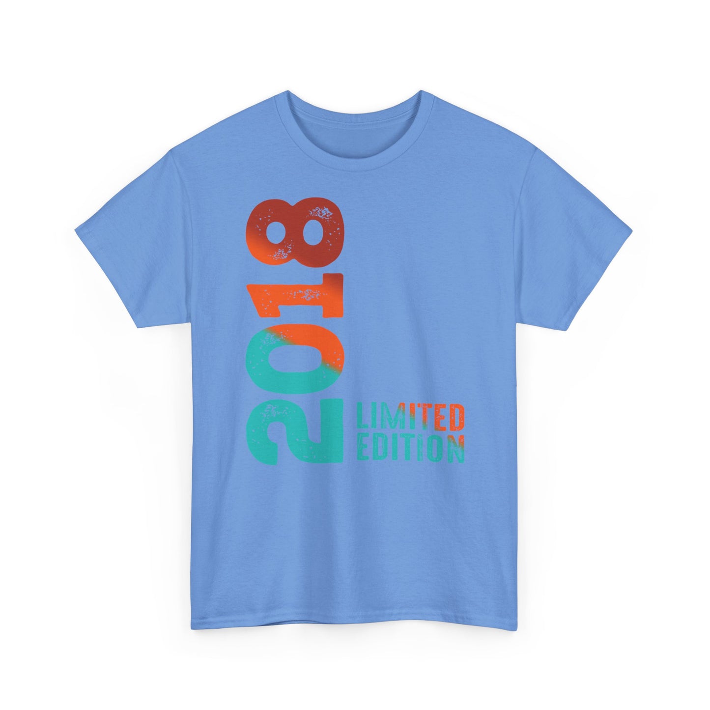 Limited Edition 2018 Geburtstag Orange-Blau T-Shirt