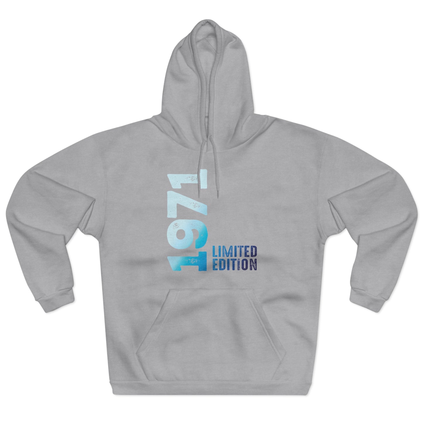 Limited Edition 1971 Geburtstag Hellblau Pullover Hoodie