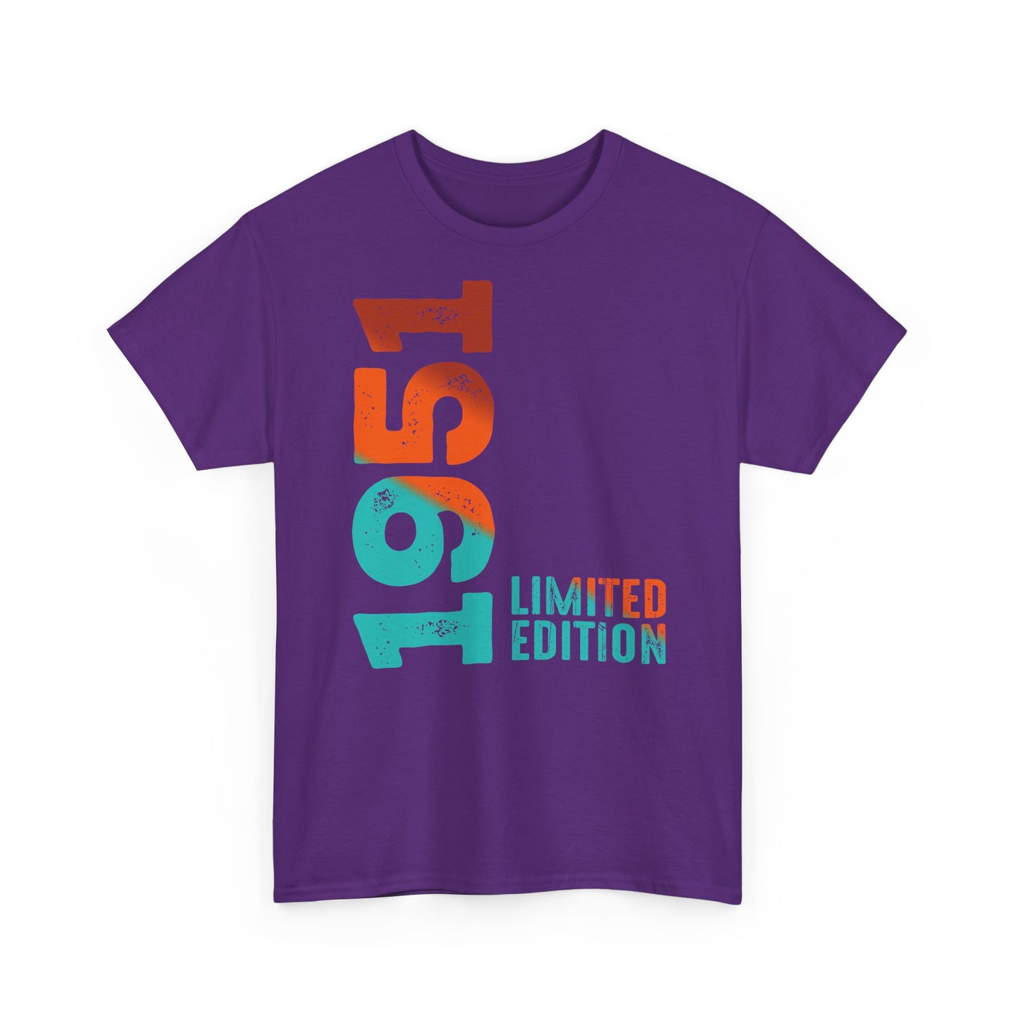 Limited Edition 1951 Geburtstag Orange-Blau T-Shirt