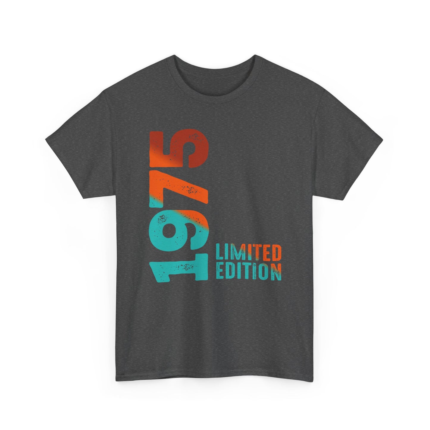 Limited Edition 1975 Geburtstag Orange-Blau T-Shirt