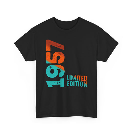 Limited Edition 1957 Geburtstag Orange-Blau T-Shirt