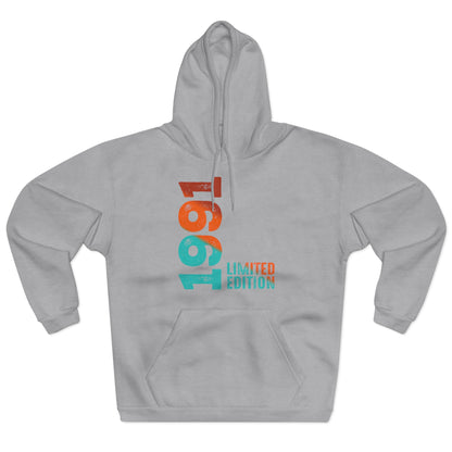 Limited Edition 1991 Geburtstag Orange-Blau Pullover Hoodie
