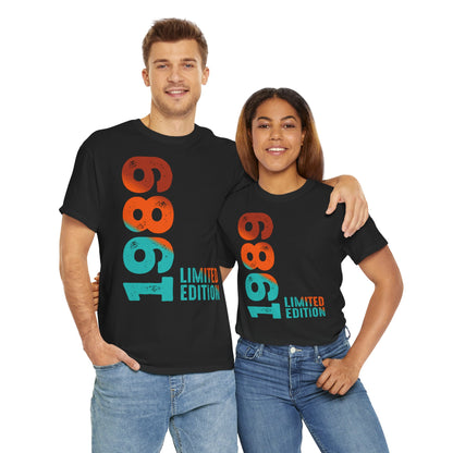 Limited Edition 1989 Geburtstag Orange-Blau T-Shirt