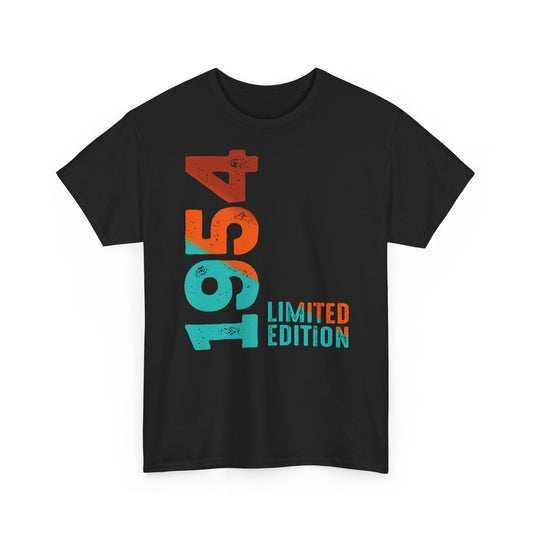 Limited Edition 1954 Geburtstag Orange-Blau T-Shirt