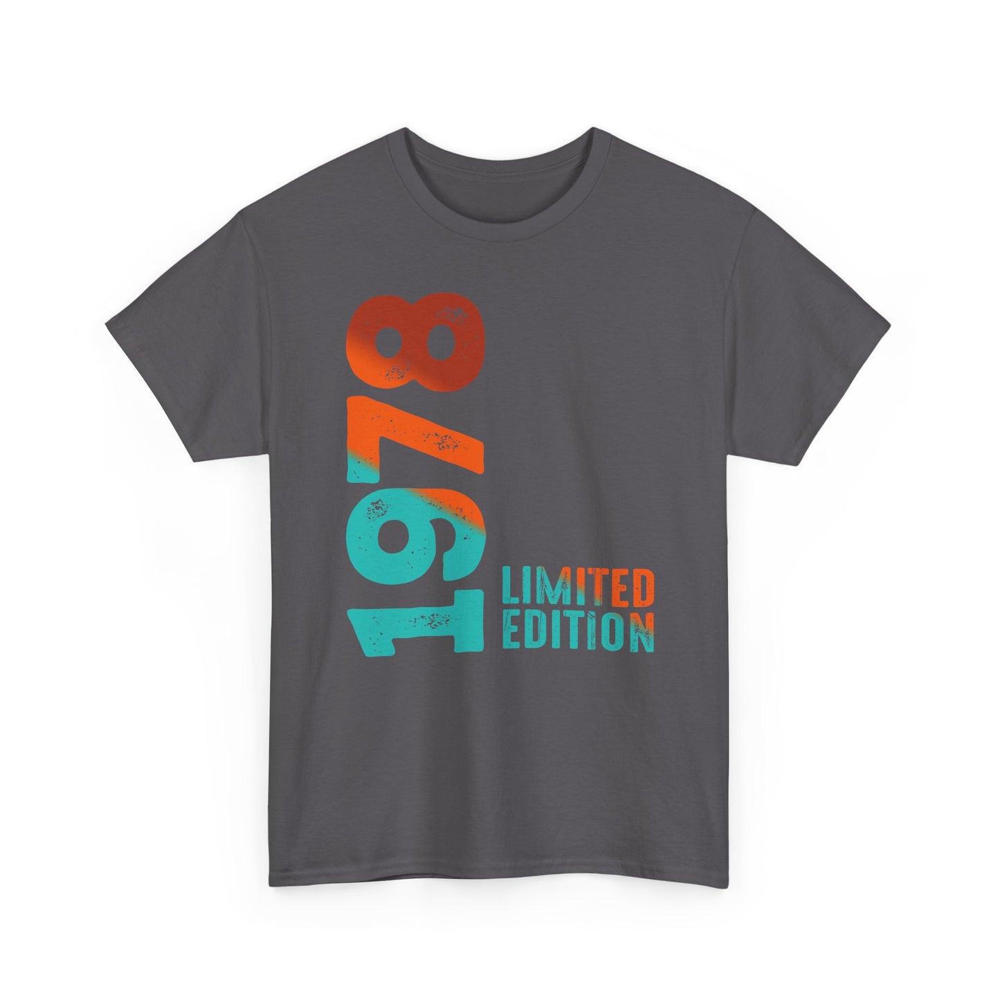 Limited Edition 1978 Geburtstag Orange-Blau T-Shirt
