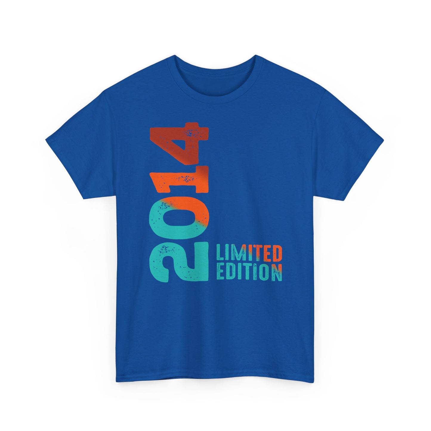 Limited Edition 2014 Geburtstag Orange-Blau T-Shirt