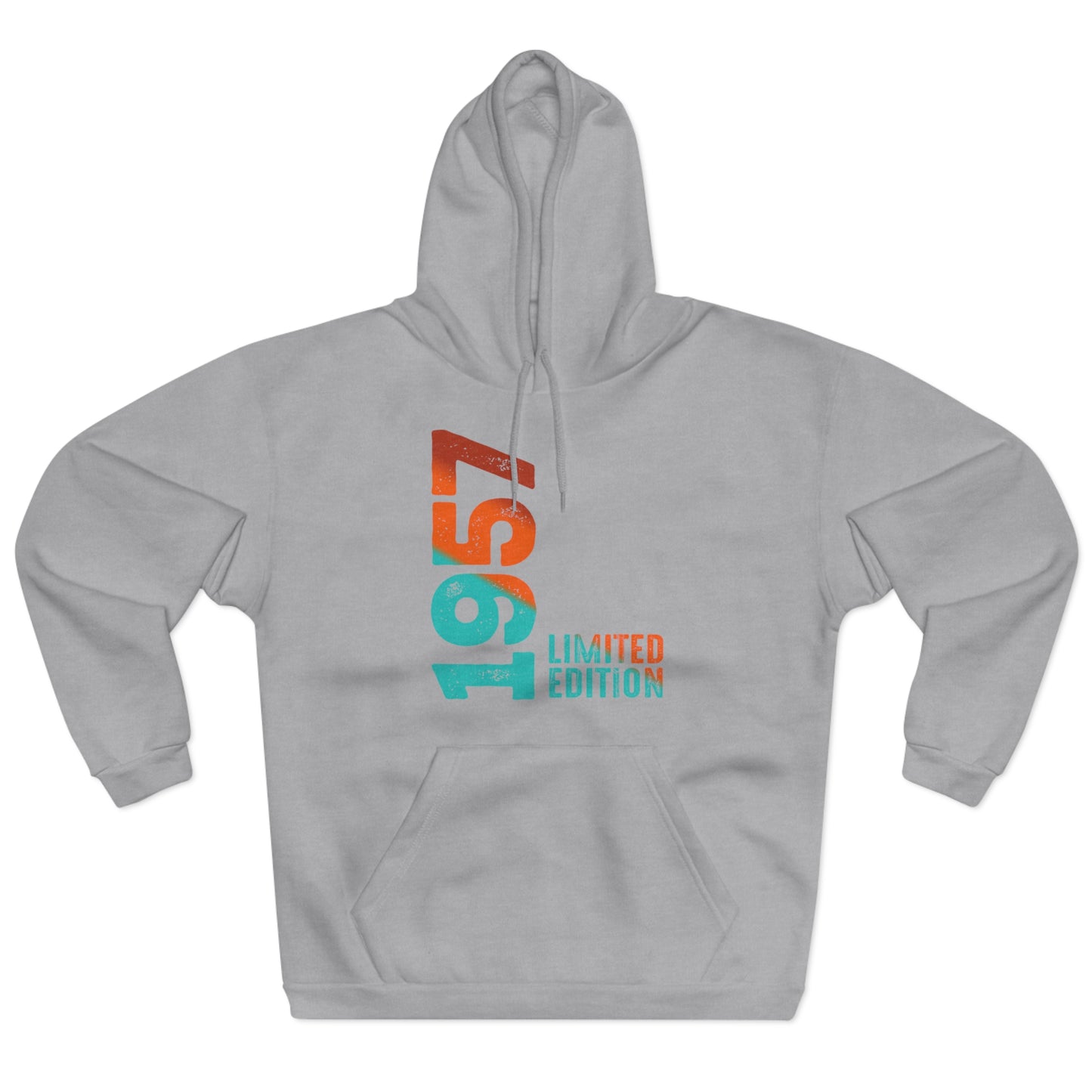Limited Edition 1957 Geburtstag Orange-Blau Pullover Hoodie