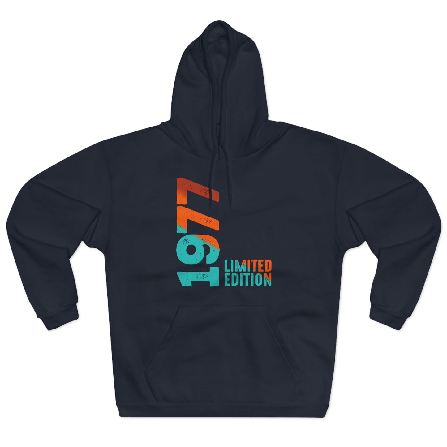 Limited Edition 1977 Geburtstag Orange-Blau Pullover Hoodie