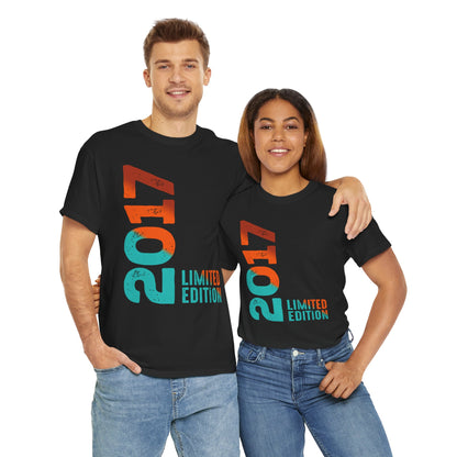 Limited Edition 2017 Geburtstag Orange-Blau T-Shirt